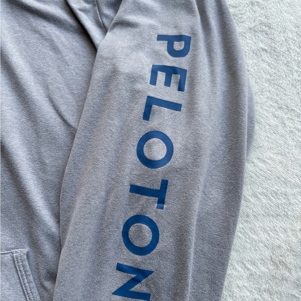 Peloton Dreamblend Full Zip Hoodie Lightweight Sweatshirt, Gray - Picture 4 of 8